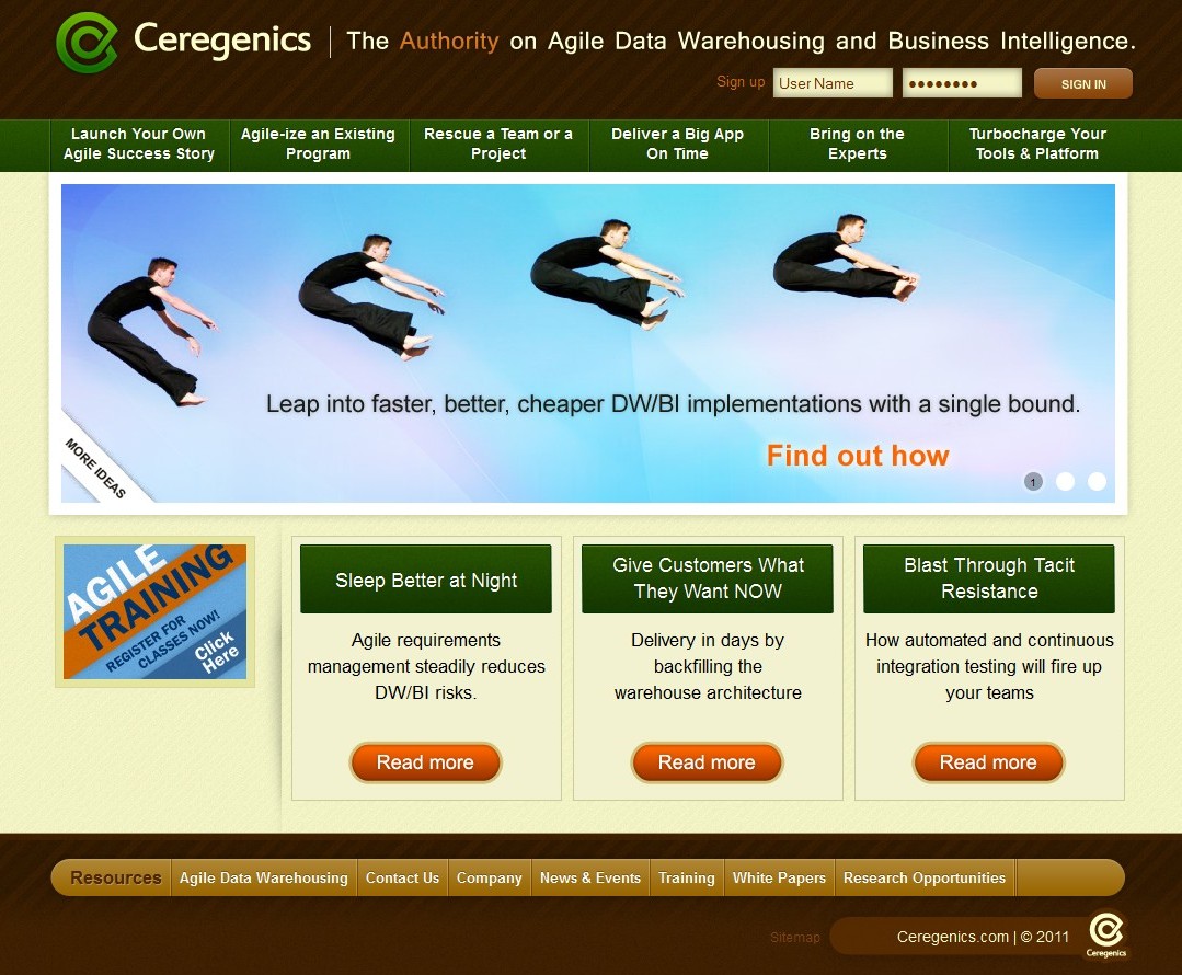 ceregenics website by Simple Intelligent Systems