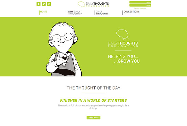 SIS Portfolio - Daily Thoughts Foundation Website Screenshot