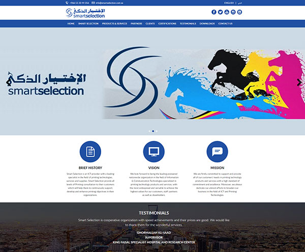 SIS Portfolio - Smart Selection Website Screenshot
