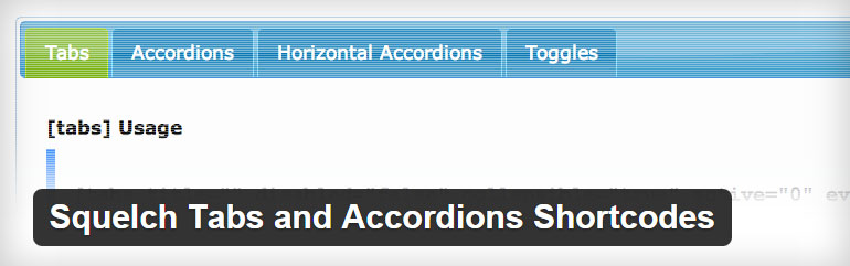 Squelch Accordions Shortcodes