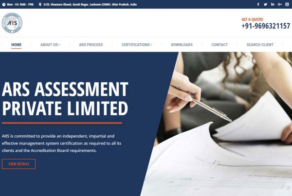SIS Portfolio - ARS Assessment Private Limited Website Screenshot