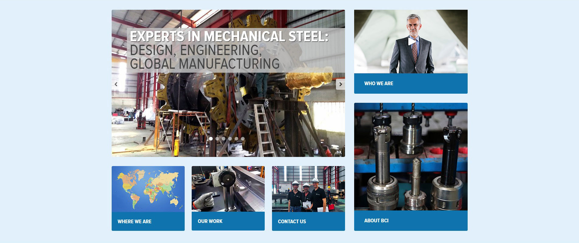 SIS Portfolio - Industrial Production Website Screenshot