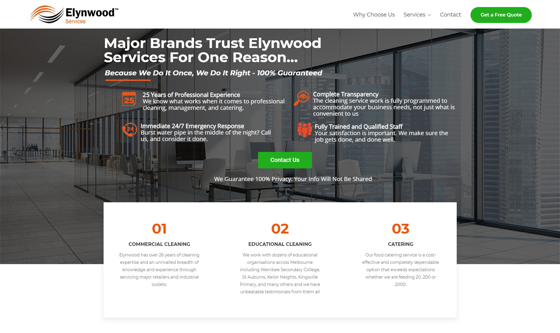 SIS Portfolio - Elynwood Services Website Screenshot