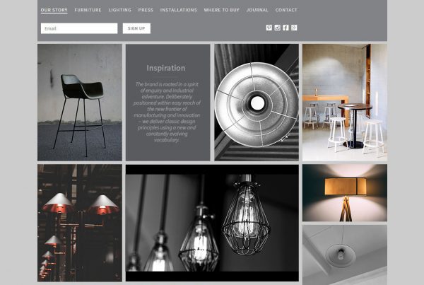 SIS Portfolio - Furniture & Lighting Website Screenshot
