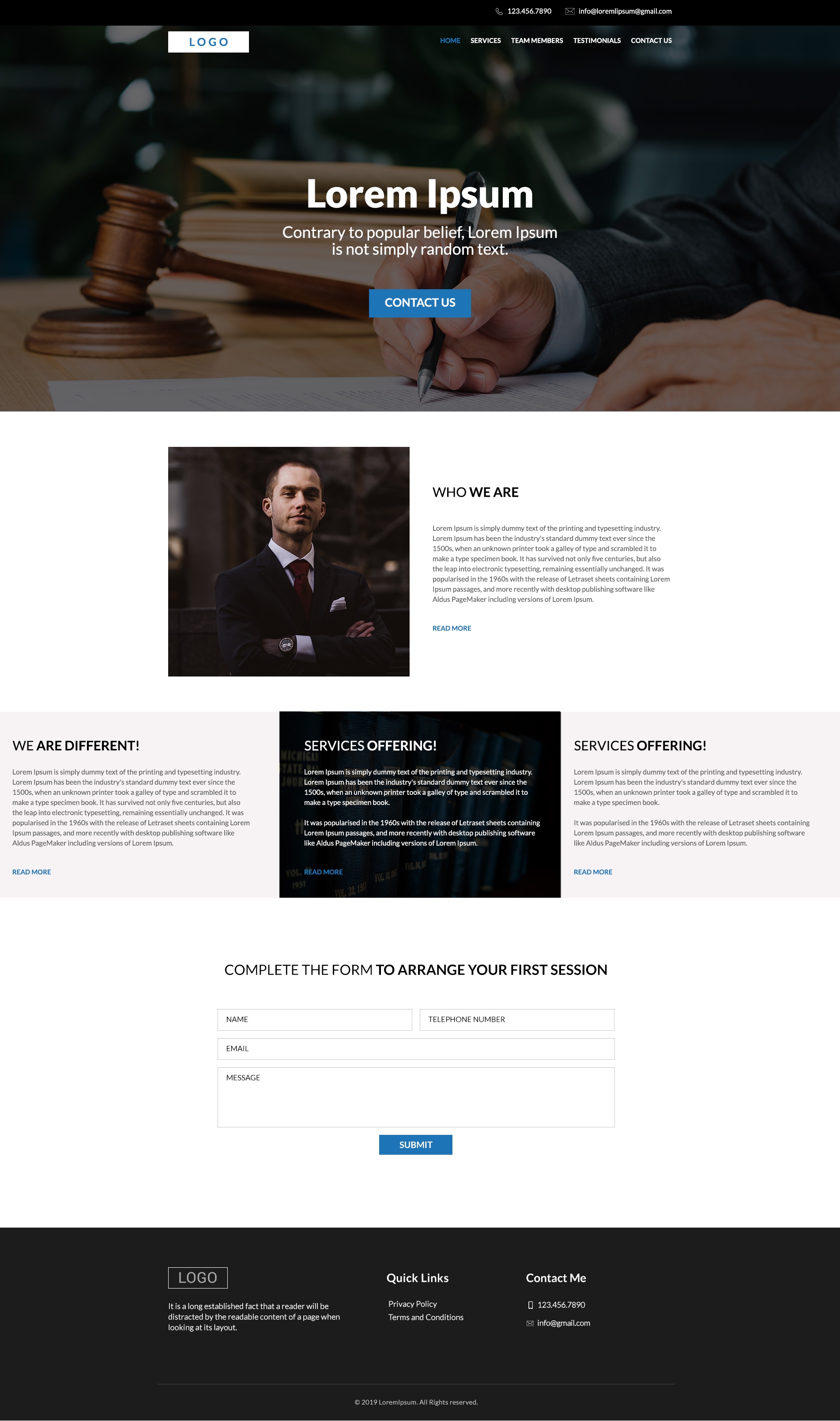 Law Firm Website Templates Free