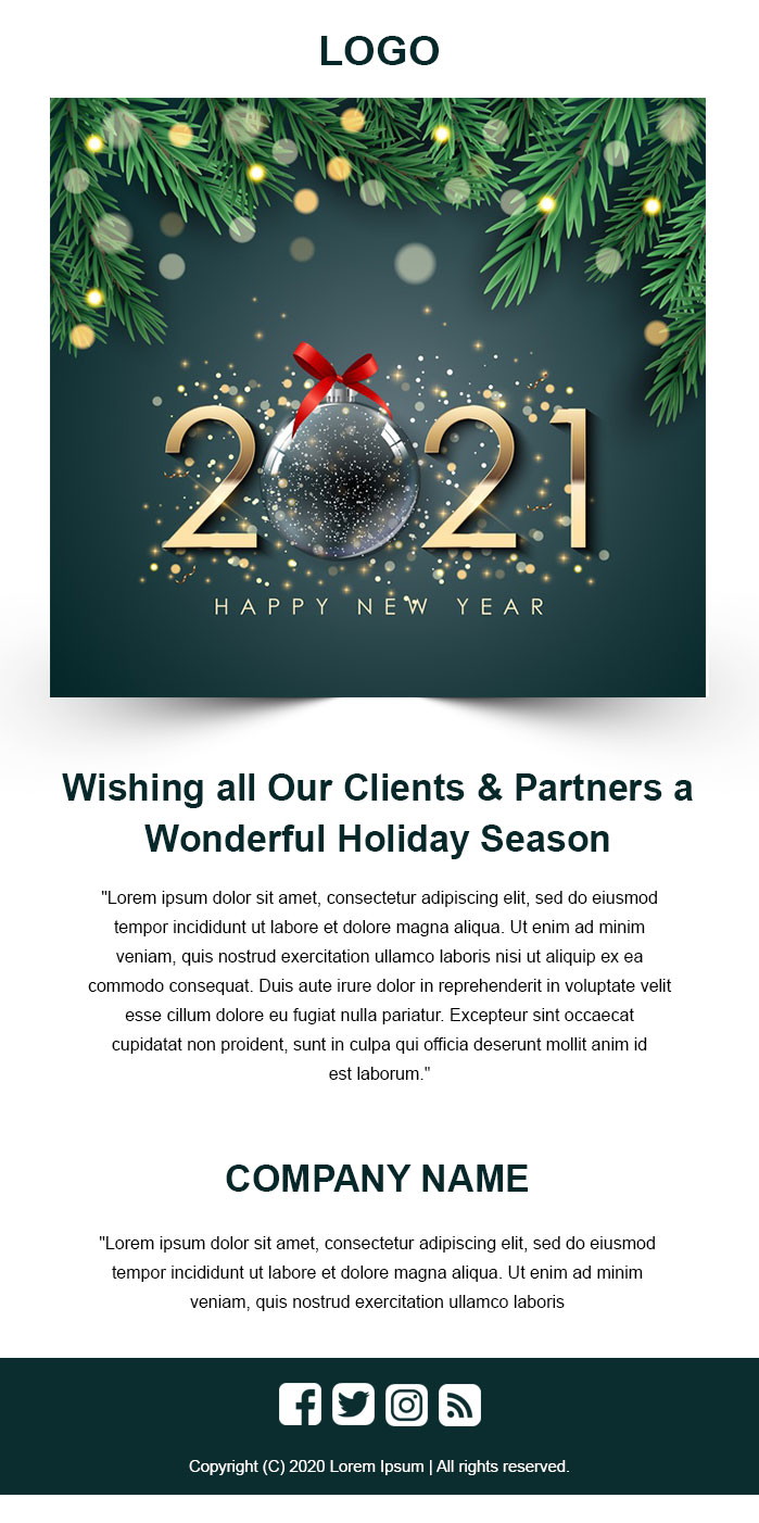 Free New Year 2020 Newsletter Template Download